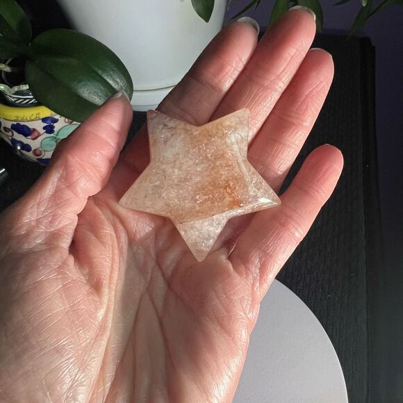 Fire‎ Quartz Crystal Star Carving (7) - Picture 2 of 9